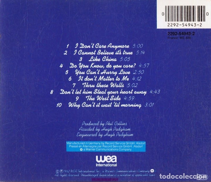 CDs de m&uacute;sica: PHIL COLLINS HELLO,I MUST BE GOING! - Foto 2