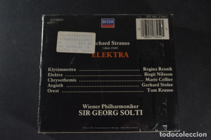 CDs de m&uacute;sica: Richard Strauss: Elektra. Nilsson. Solti. 2 CDs. - Foto 3