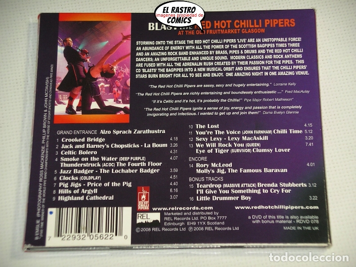 CDs de m&uacute;sica: Red Hot Chilli Pipers, Blast Live, CD 2008 - Foto 2