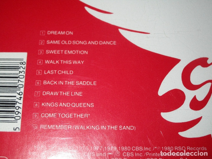 what songs are on aerosmith greatest hits 1980