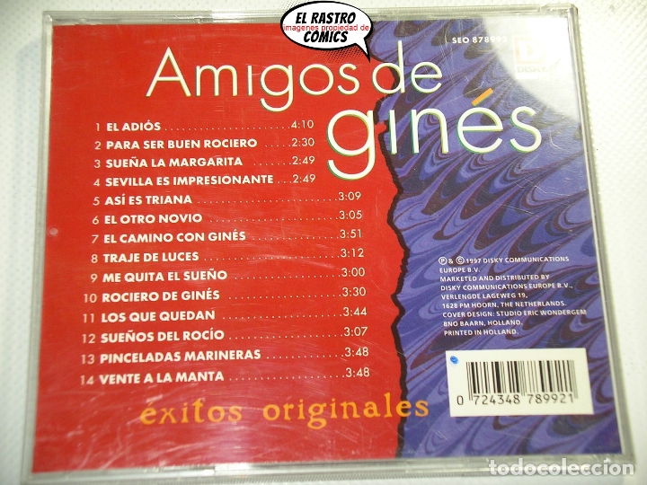 CDs de m&uacute;sica: Amigos de Gin&eacute;s, &Eacute;xitos originales, CD - Foto 2