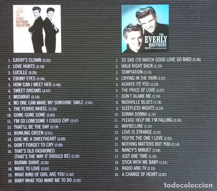 CDs de m&uacute;sica: THE EVERLY BROTHERS - Platinum Collection - 2 Cds - Foto 3