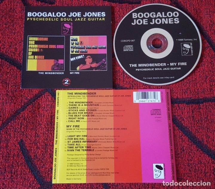 CD di Musica: BOOGALOO JOE JONES **The Mindbender / My Fire** CD ORIGINAL 1993 ALEMANIA