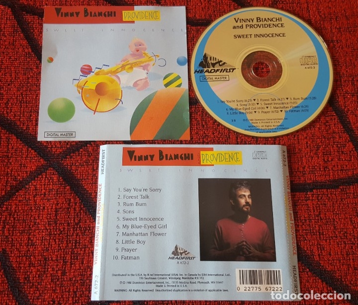 CD di Musica: VINNY BIANCHI AND PROVIDENCE **Sweet Innocence** ORIGINAL 1988 USA CD