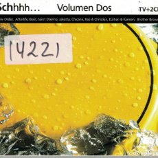 CDs de Música: SCHHHH...VOL. DOS - VARIOS (DOBLE CD PROMOCIONAL SCHWEPPES, BLANCO Y NEGRO MUSIC 2001). Lote 176551358
