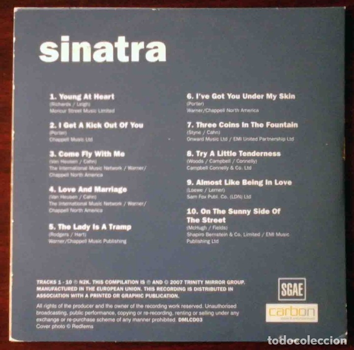 CDs de m&uacute;sica: CD Legends: Frank Sinatra. 10 Tracks. - Foto 2