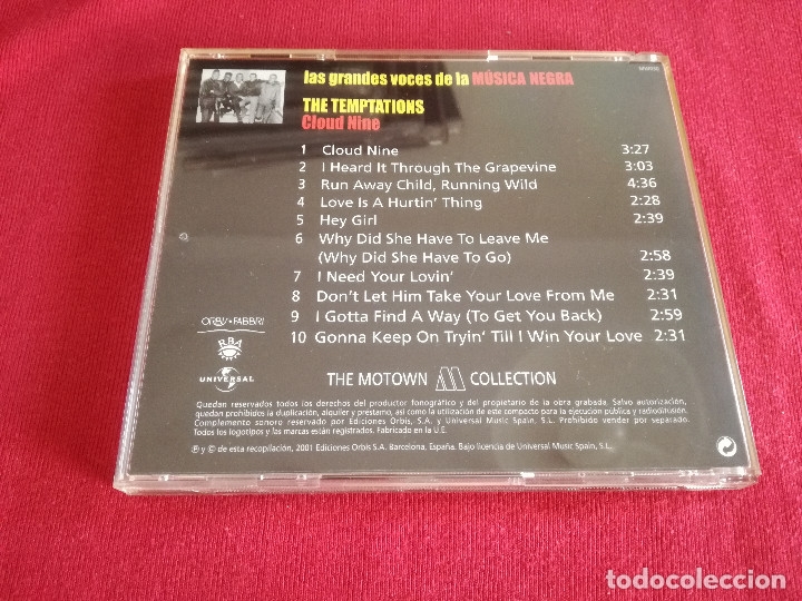 CDs de m&uacute;sica: TEMPTATIONS, THE - CLOUD NINE - PEDIDO MINIMO 7&euro; - Foto 3