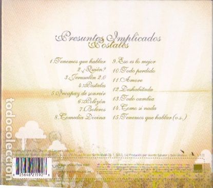 CDs de m&uacute;sica: POSTALES / Presuntos Implicados - Foto 2