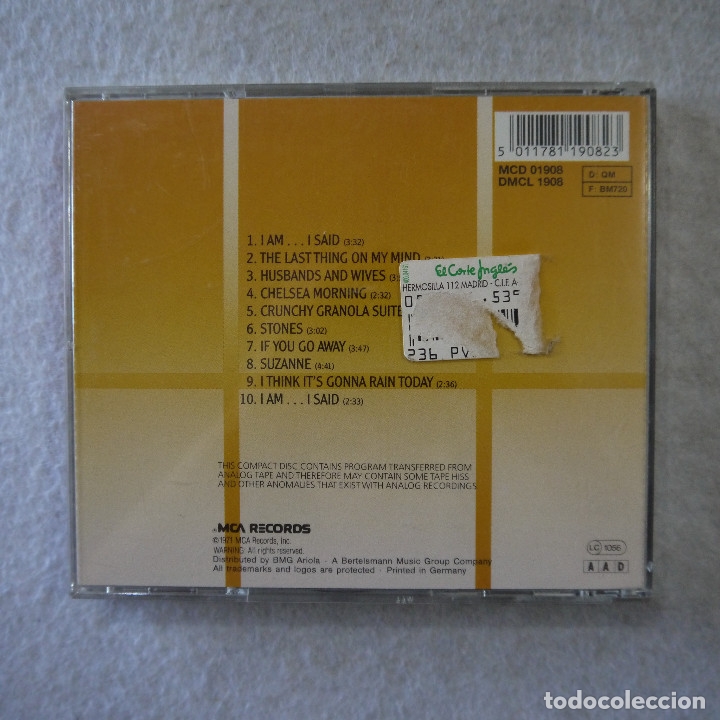 CDs de m&uacute;sica: NEIL DIAMOND - STONES - CD - Foto 2