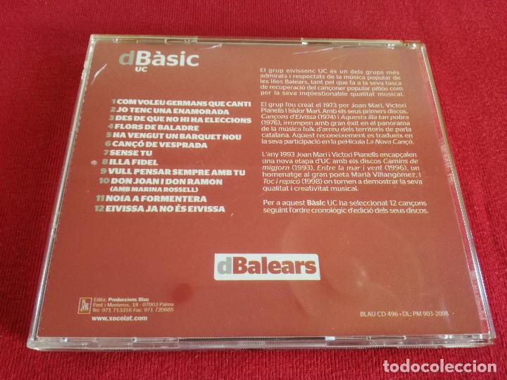 CDs de m&uacute;sica: UC - D BASIC - CAN&Ccedil;ONS EIVISSA - MARINA ROSSELL - Foto 2