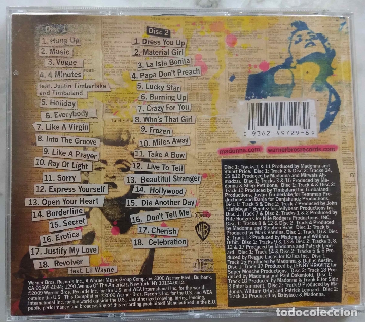CDs de m&uacute;sica: MADONNA, CELEBRATION. DOBLE CD, 2 DISCOS - Foto 2
