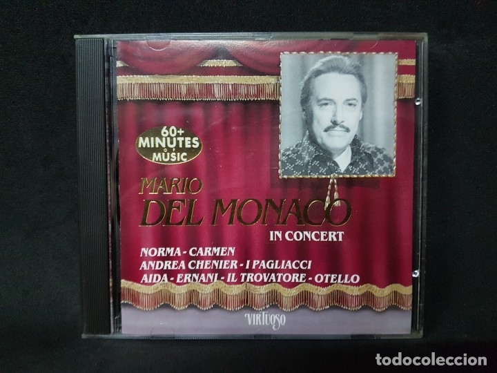 Music CDs: Opera Cl&aacute;sica Mario Del Monaco in Concert Norma Carmen Andrea Chenier I Pagliacci Aida Otello 1 CD