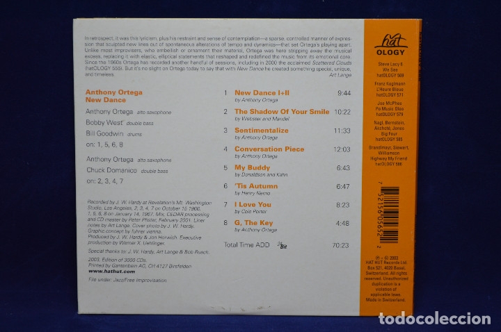 CDs de m&uacute;sica: ANTHONY ORTEGA - NEW DANCE - CD - Foto 2