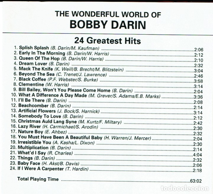 CDs de m&uacute;sica: Bobby Darin - CD - - Foto 5