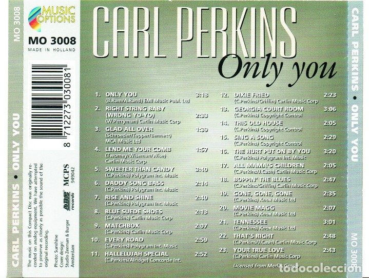 CDs de m&uacute;sica: Carl Perkins - CD - - Foto 2