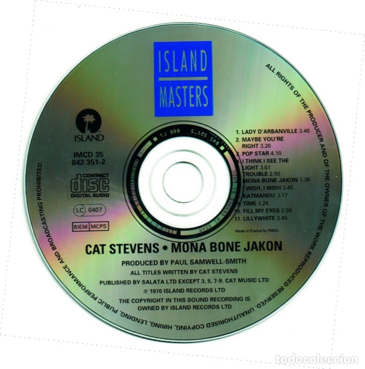 CDs de m&uacute;sica: Cat Stevens - Mona Bone Jacon - CD - - Foto 3