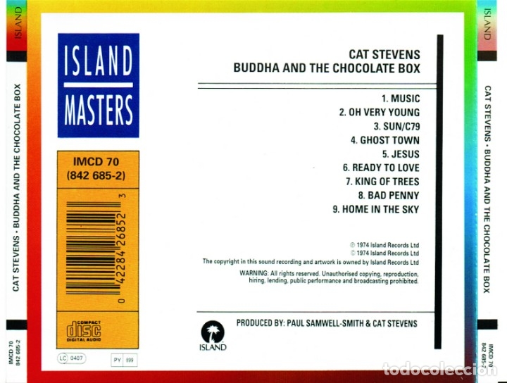 CDs de m&uacute;sica: Cat Stevens - Buddha and the Chocolate Box - CD - - Foto 2