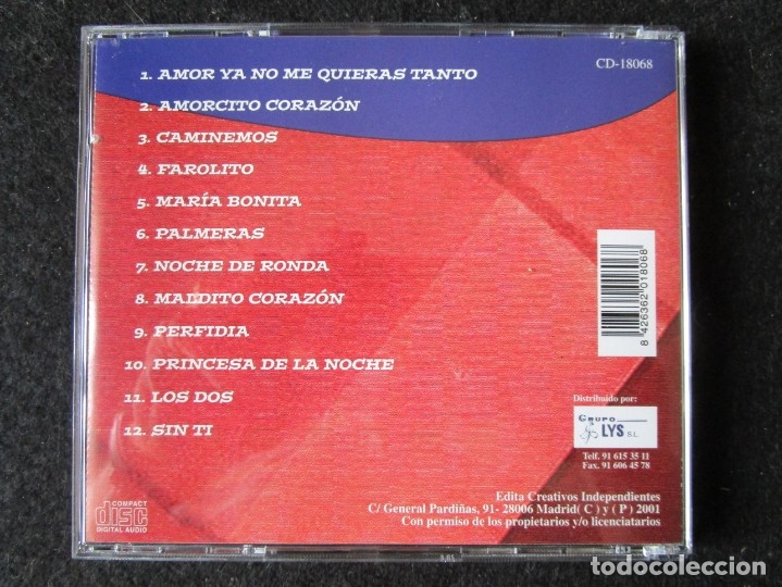 CDs de m&uacute;sica: LOS PANCHOS - 12 TEMAS ORIGINALES - CD - Foto 2