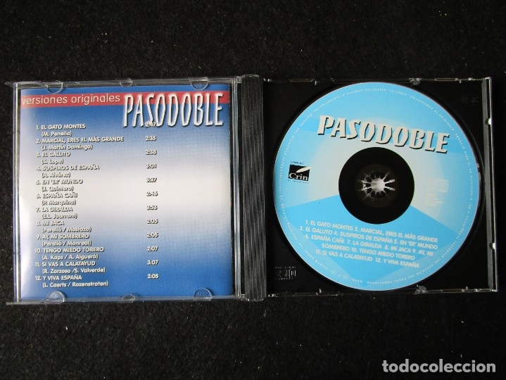 CDs de m&uacute;sica: PASODOBLE - 12 TEMAS ORIGINALES - Foto 2