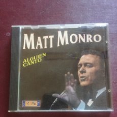 CDs de Musique: MATT MONRO: ALGUIEN CANTO.. Lote 177487865