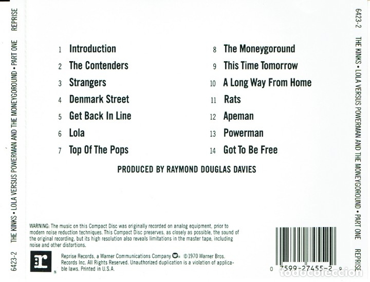CDs de m&uacute;sica: Kinks - Lola - CD - Foto 2