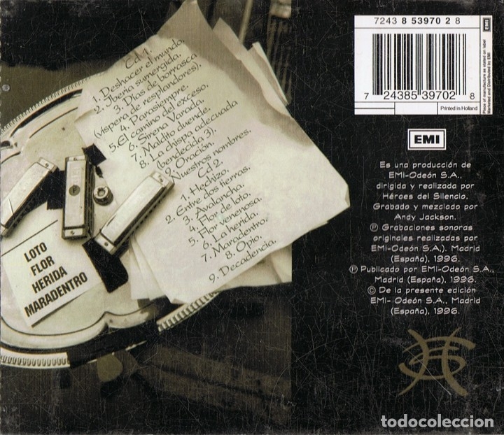 CDs de m&uacute;sica: H&Eacute;ROES DEL SILENCIO &uml;PARASIEMPRE&uml; (CD) - Foto 2