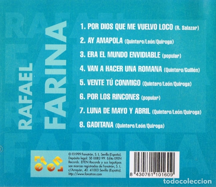 CDs de m&uacute;sica: RAFAEL FARINA - Foto 2
