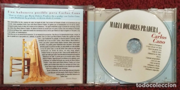 CDs de Música: MARIA DOLORES PRADERA (A CARLOS CANO) CD 2001 - Foto 3 - 177718890