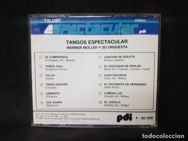 CDs de m&uacute;sica: Tangos Espectacular Werner M&uuml;ller 1 CD - Foto 3