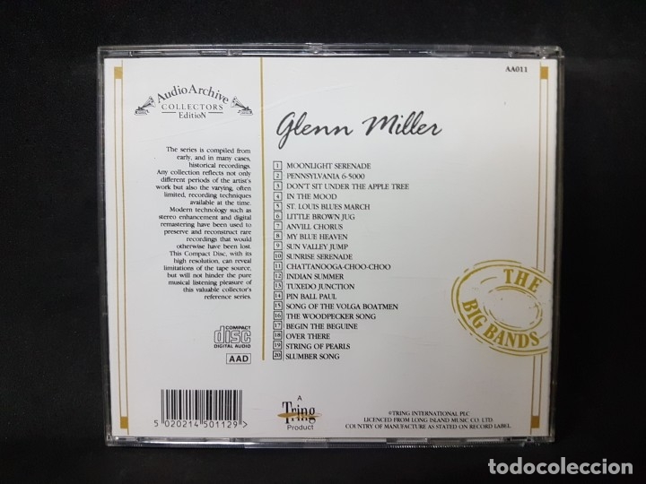 CDs de m&uacute;sica: Glenn Miller 20 reflective recordings 1 CD - Foto 3
