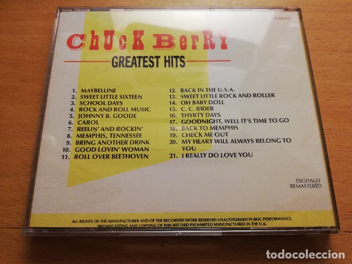 CDs de m&uacute;sica: CHUCK BERRY - GREATEST HITS (CD) - Foto 3