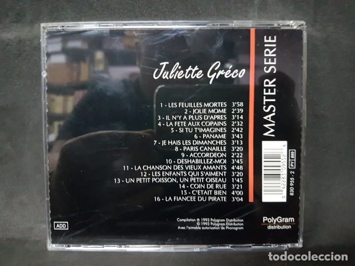 CDs de m&uacute;sica: Juliette Gr&eacute;co Master SErie 1 CD - Foto 3