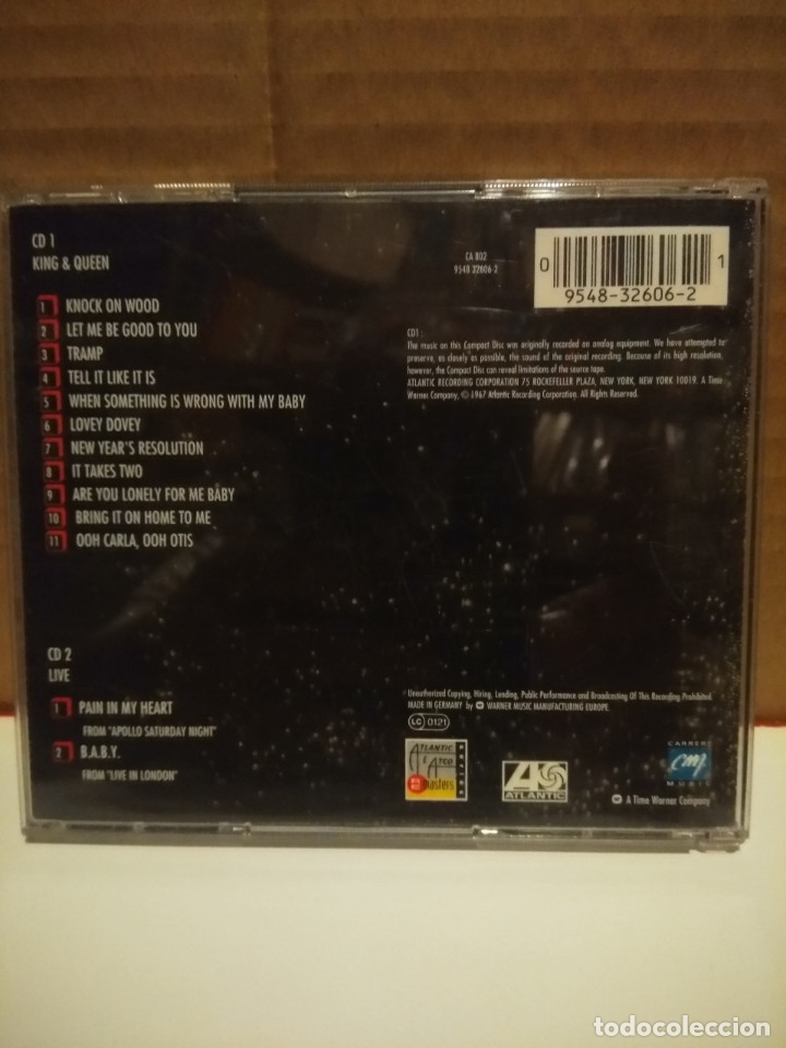 CDs de m&uacute;sica: DOBLE CD : OTIS REDDING CARLA THOMAS : KING & QUEEN - Foto 2