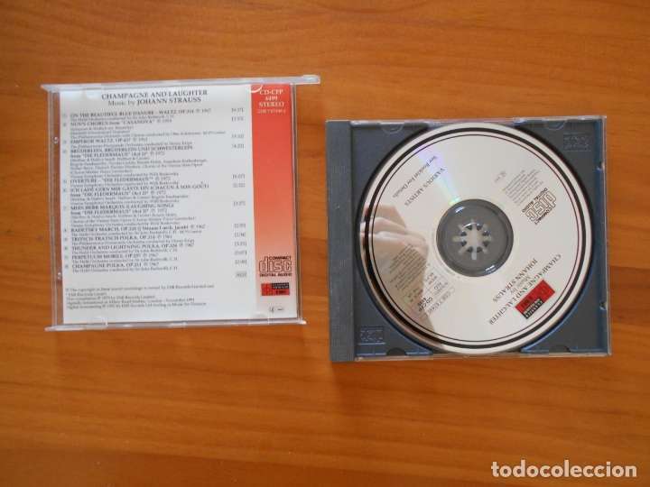 CDs de m&uacute;sica: CD STRAUSS. CHAMPAGNE AND LAUGHTER - EMI (M6) - Foto 2