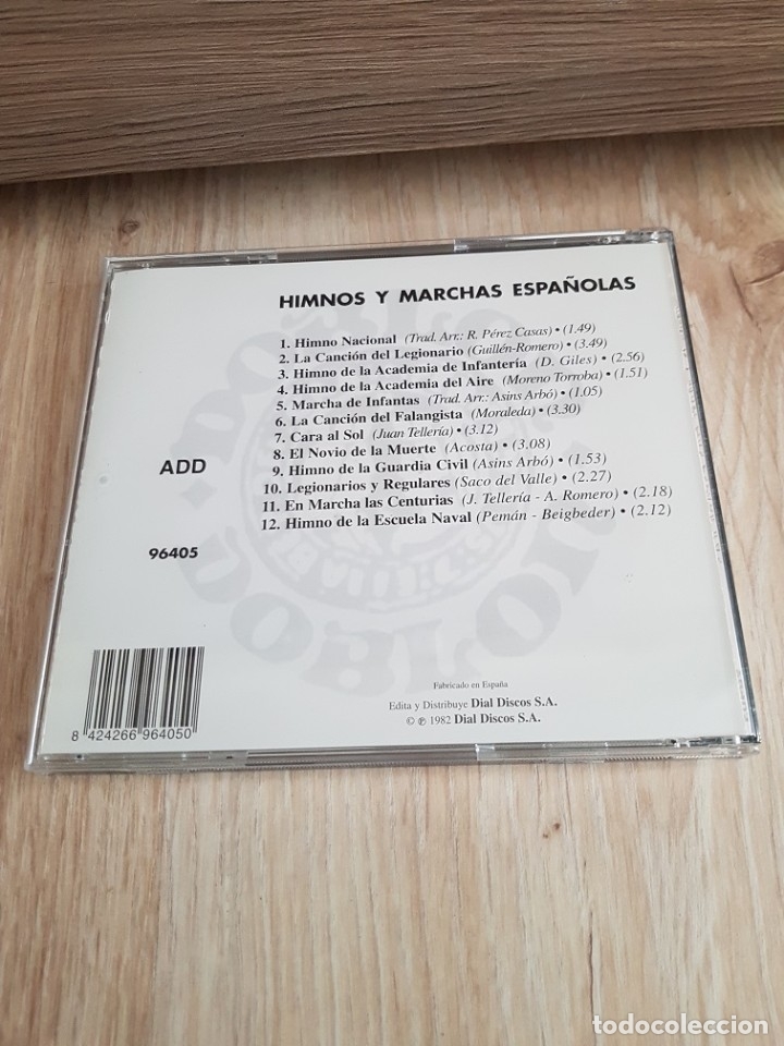 CDs de m&uacute;sica: CD HIMNOS Y MARCHAS ESPA&Ntilde;OLAS DIAL DISCOS 1982 ** COMO NUEVO** - Foto 2
