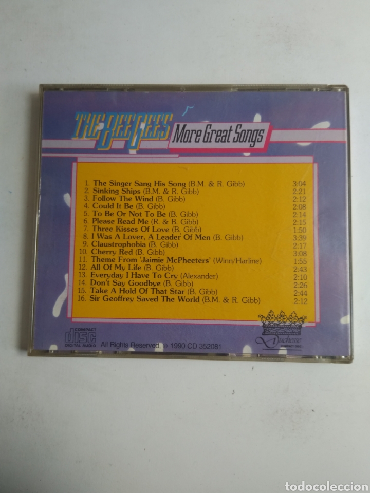 CDs de m&uacute;sica: CD THE BEE GEES/MORE GREAT SONG - Foto 3