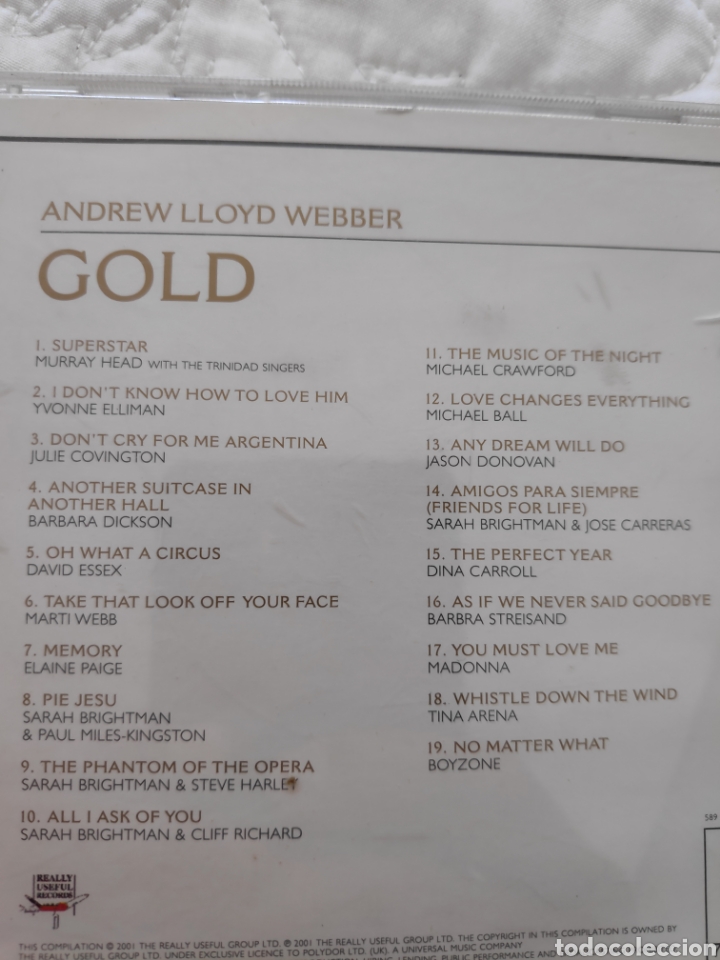 Andrew Lloyd Webber Gold Cd Album The Def Buy Cds Of Classical Music Opera Zarzuela And Marches At Todocoleccion 178649457 comics and tebeos