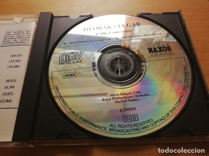 CDs de m&uacute;sica: DVORAK - ELGAR: CELLO CONCERTOS (CD) - Foto 2