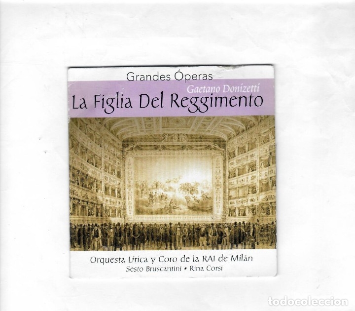 CD de M&uacute;sica: GRANDES &Oacute;PERAS GAETANO DONIZETTI (LA FIGLIA DEL REGGIMENTO) -NUEVO