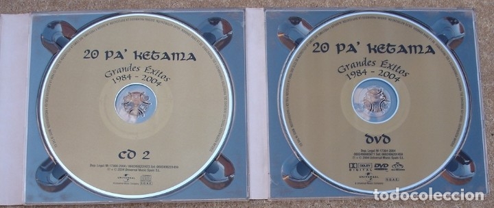 CDs de m&uacute;sica: KETAMA - GRANDES EXITOS  1984-2004 (2 CD+ DVD) 2004 - DIGIPACK - Foto 4