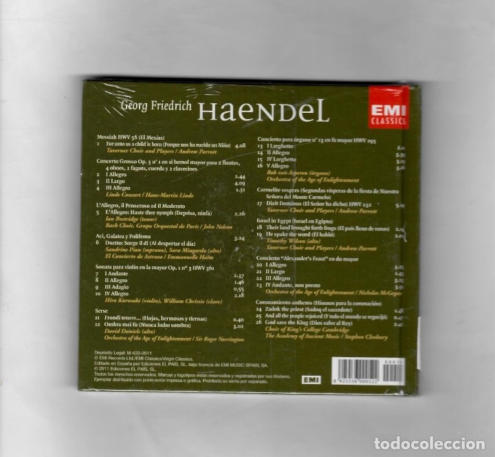 CDs de m&uacute;sica: Georg Friedrich Haendel - Foto 2
