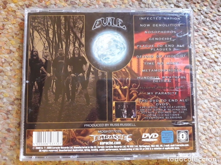 CDs de m&uacute;sica: Evile , Infected Nations , CD+DVD ,2009 ,  estado impecable - Foto 2