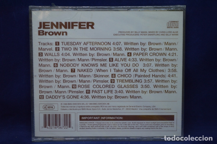 CDs de m&uacute;sica: JENNIFER BROWN - VERA - CD - Foto 2