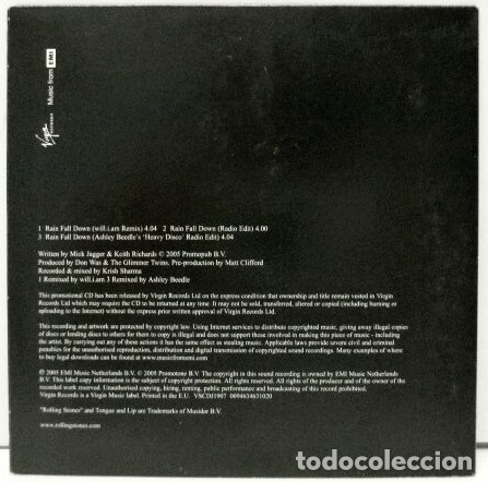 CDs de m&uacute;sica: The Rolling stones -  Rain fall down  cd single precintado , nuevo - Foto 2