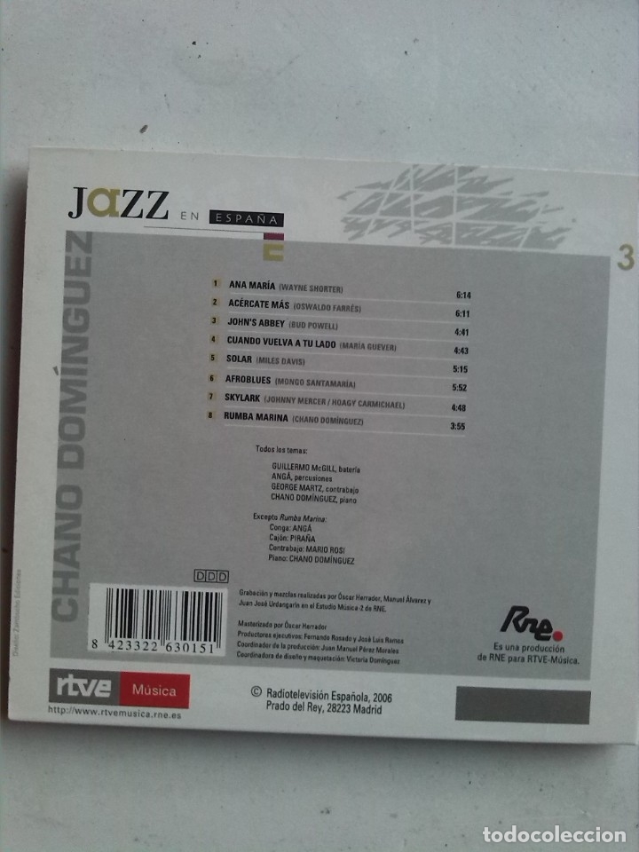 CDs de m&uacute;sica: CHANO DOMINGUEZ ACERCATE MAS - Foto 3