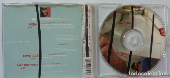 CDs de m&uacute;sica: DAVID CROSBY/PHIL COLLINS// HERO // CD SINGLE - Foto 2