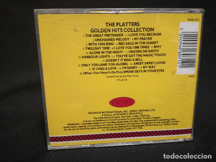 CDs de m&uacute;sica: CD - THE PLATTERS - GOLDEN HITS COLLECTION - Foto 2