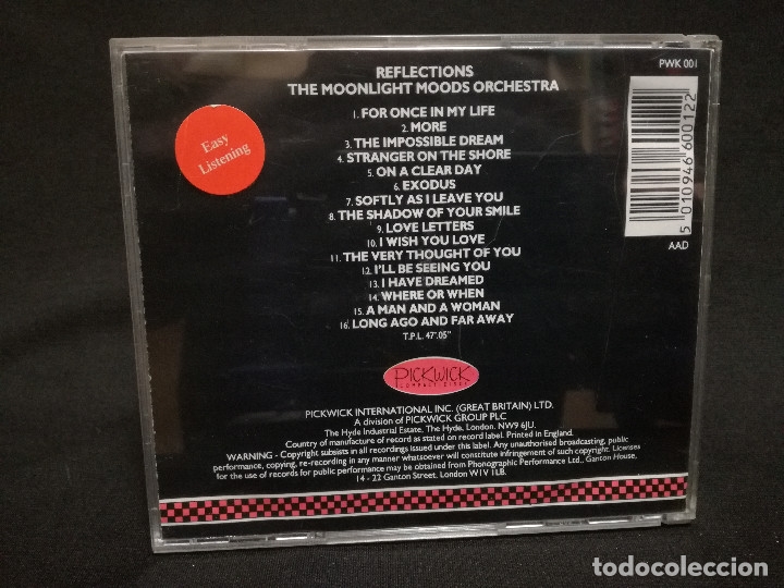 CDs de m&uacute;sica: CD - REFLECTIONS - THE MOONLIGHT MOODS ORCHESTRA - Foto 2