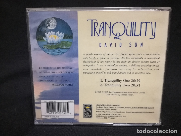 CDs de m&uacute;sica: CD - TRANQUILITY - DAVID SUN - Foto 2