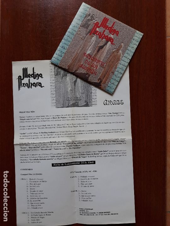 CDs de Musique: Medina azhara- favorita de in sultan- cd hoja promocional